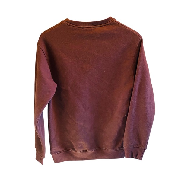 ⭐️ PRETTY LITTLE THING Established 2012 Maroon Crew Neck Sweatshirt - Picture 2 of 5